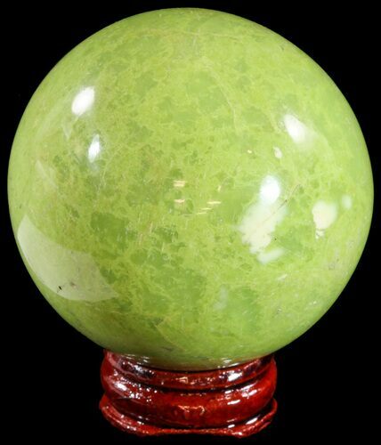 Polished Green Opal Sphere - Madagascar #55079